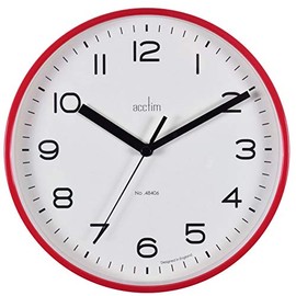 Acctim Runwell Small Wall Clock Quartz Slimline Case Shiraz 20cm