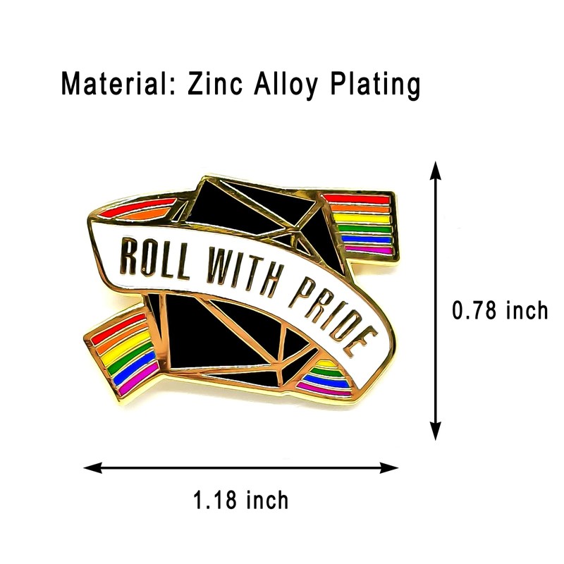Roll with Pride Enamel Pin - Cooperation Series