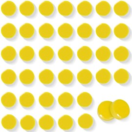 QOJOPU Magnets for Magnetic Board – Pack of 40 Yellow Fridge Magnets Strong Colourful Mini Magnets Fridge Round Magnet Small Whiteboard Magnets for Pin Board, Magnetic Board, School, Locker, Photos