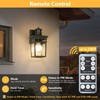 Motion Sensor Outdoor Wall Lantern with Remote Control, Dusk to