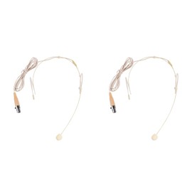 FAVOMOTO 2PCS Microphone Headset Mic, USB Headphones Microphones Discreet Headworn Earset Flexible Wired Over Ear Hanging Mic Computer Speakers for Lectures Performance Theater Podcasts