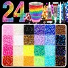 18000Pcs Resin Jelly Bedazzled Kits 24 Colors 4MM Rhinestone Diamond