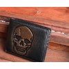 DK86 Skull Bifold Wallet for Men RFID Blocking Full Grain
