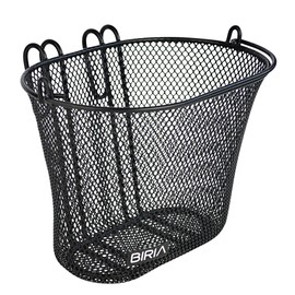 BIRIA Basket with Hooks RED, Front, Removable, Wire mesh Small Kids Bicycle Basket, RED