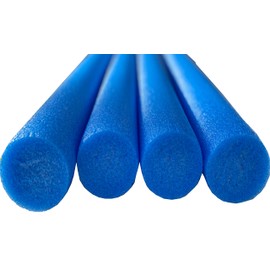 4 Pack Solid Core Flex Connex Swim Noodles 5 Foot Length (Blue)
