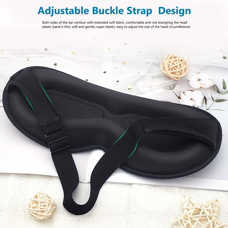 ZRUHIG Contoured 3D Sleep Mask, Soft Comfortable Eye Mask for