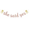 She Said Yes Banner, Bride to Be Party Decorations, Engagent,