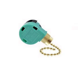 Geettcaifu 1 Pcs ZE-268S6 Ceiling Fan Light Pull Chain Switch, 3 Speed 4 Wire Pull Chain Switch Compatible with Ceiling Fans, Lamps and Wall Lights - Gold