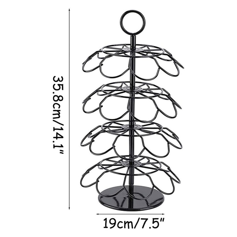 ZONADAH Coffee Capsule Holder 360 Rotating Coffee Pod Rack Coffee