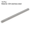 sourcing map 15Pcs M6 x 80mm Fully Threaded Rod 304