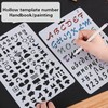 8 Pieces Alphanumeric Template, Reusable, Drawing Template, DIY Craft Accessories,