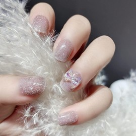 24 pcs Butterfly Cord Decoration, Cat Eye Nail Crystal, 3D Decoration, Short, Removable Nail Piece, Receptions, Weddings, Photo Taking, Parties, After-parties, School Entrance Ceremonies, Graduation Ceremonies, Kindergarten Entrance Ceremonies, Coming-of