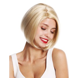WIG ME UP - VK-29-24BT613 Women's Wig Short Bob Longbob Parting Straight Golden Blonde Highlighted Platinum Blonde Highlights