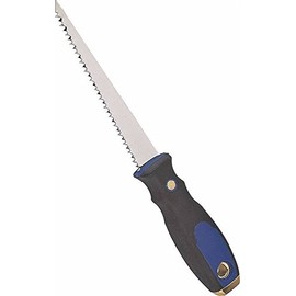 Edward Tools Drywall Jab Saw - Ergo Grip Handle - Tempered carbon sharp tooth blade cuts 50% faster than competing saws - Brass Plated Hammer head - Saw for drywall, wood and plywood