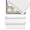 Morcte 3-Pack Commercial Dough Proofing Box Tray with 3 Lids,