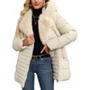Bellivera Womens Puffer Coats Sherpa-lined Jacket Thicken Down Overcoat with