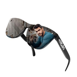 ROCKNIGHT Driving HD Sunglasses Men Polarized UV Protection Outdoor Anti Glare Rimless Sunglasses Black Frame Bridegroom