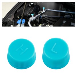 2PCS Car Air Conditioner Valve Caps,Dustproof Car AC Caps with Built-in Gasket Include High and Low Pressure Cap,Professional Vehicle Accessories AC Valve Cap for R134A System (2PCS)