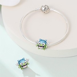 ChenYuTe Cute Animals Charms 925 Sterling Silver, Bracelet Charm Bear Charms Puppy Charm Suitable for European Bracelets, Fashionable Women's Jewellery Gifts, Sterling Silver, Cubic Zirconia