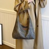 Shoulder Bag for Women Soft PU Leather Minimalistic Top Handle