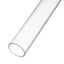 Rebower 1-5/16" x 1-9/16" Dust Collection Clear PVC Pipe 16" Plastic Rigid Tubing Round Drain Pipe, [for Dust Collection Systems] - 33.6mm x 40mm