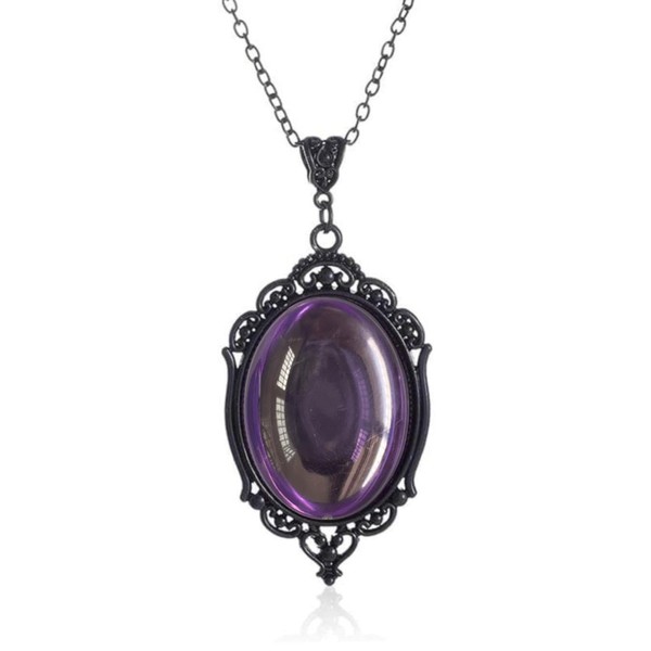 ONLYJUMP Gothic Stardust Crystal Necklace Vintage Punk Cameo Satan Demon
