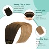 VINBAO Clip-In Real Hair Extensions, Balayage Hair Extensions, Remy Real