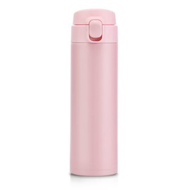 EASYTAO Termos para Cafe, Botella de Agua, Mantiene Frío y Caliente 6 Horas, Termo Taze de Acero Inoxidable, Vaso Termico para Adultos y Niño, Hombres y Mujeres(450ml Rosa)