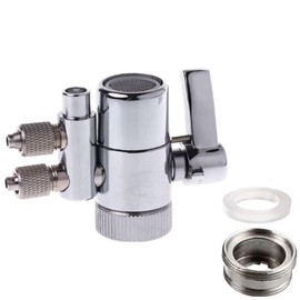 Realgoal Two Way 1/4" Brass Diverter Valve Chrome for Water Filters Water Prufiers and More