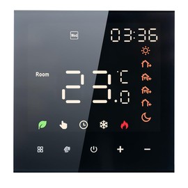 Decdeal Room Thermostat Indoor Smart Thermostat Intelligent Thermostat WiFi Thermostat Room Thermostat Digital Thermostat Smart Thermostat 16A Digital Programmable LCD Display Touchscreen Underfloor