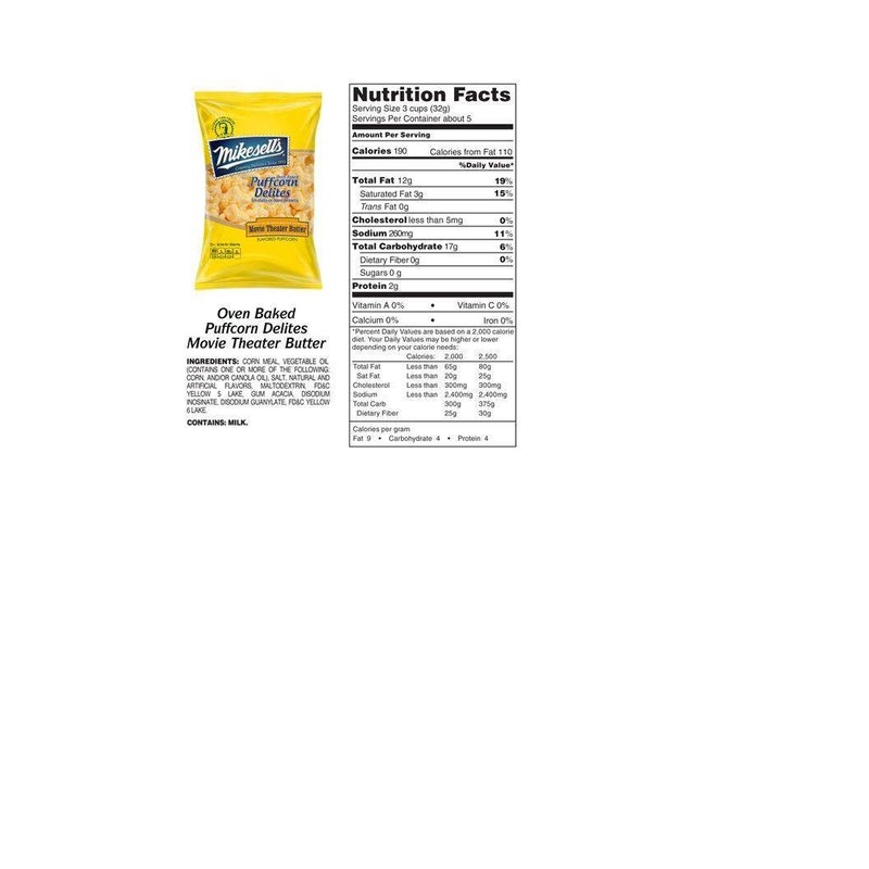 Mikesell's 5.5 oz. Butter Puffcorn Delites - 1 case of