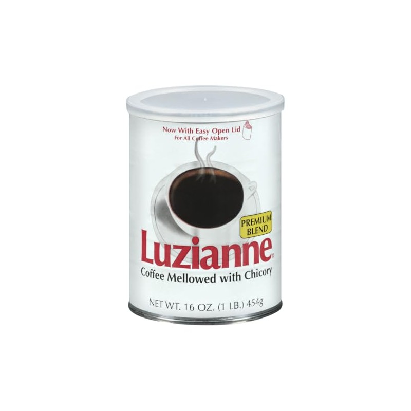 Luzianne Premium Blend Ground Coffee & Chicory, 16oz Canister (Pack