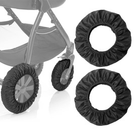 Baby Stroller Wheel Cover Noise Reducing & Anti-Scratch Cart Wheel Tire Protectors Accessories, 2 Pcs (L)