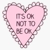 its ok to not be ok heart Bumper Sticker Vinyl