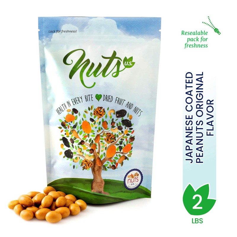 NUTS U.S. - Japanese Coated Peanut Crackers, Original Flavor, No