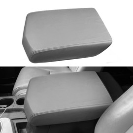 DEYTOP Center Console Cover for Toyota Tundra 2007-2013 Accessories Car Armrest Cover for Toyota Sequoia 2008-2022 Accessories Anti-scratch Armrest Protector (Gray with Gray Stitches, 2007-2013)