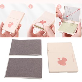 250 Pañuelos Absorbentes de Aceite, Hoja Secante de Aceite, Fibra Vegetal, Papel Secante de Aceite Portátil con Hojas Faciales Absorbentes de Espejo para Piel Grasa para