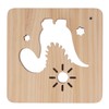 Wood Carving Lamp Dinosaur Hollow Pattern Warm White Light USB