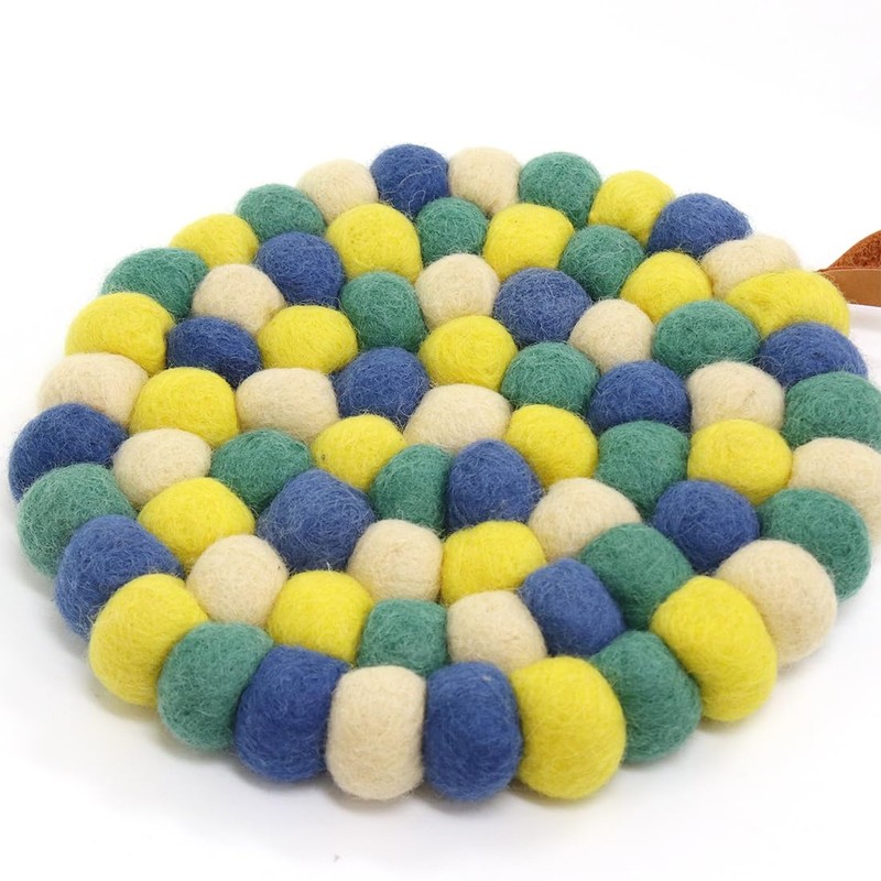 Trivet Felt Ball Fresh Blue