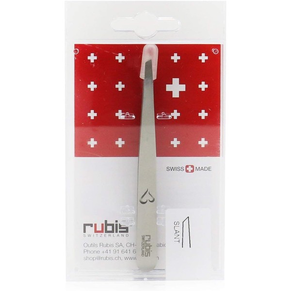 Rubis Switzerland Classic Slant Tip With Heart Tweezer 1K102H