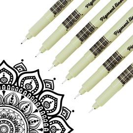 Yardlio Pen Set - 6 Fineliner Pens for Journaling, Writing, and Drawing - Nice Pens for Art, Journals, & Creative Work - Best Pens for Sketching and Journaling