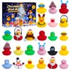 Christmas Advent Calendar 2024-24PCS Christmas Countdown Calendar Rubber Ducks for