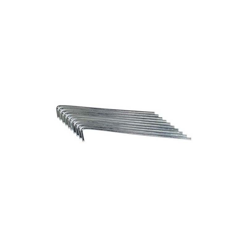 Hi Gear 7" Roundwire Tent Peg (10 Pack), Silver, One