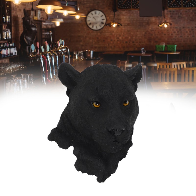 3D Simulation Animal Head Statues Wall Decor Resin Unique Exquisite