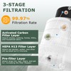 A2002 Replacement Filter Compatible with A2002 Air Purifie-r, 3-In-1 H13