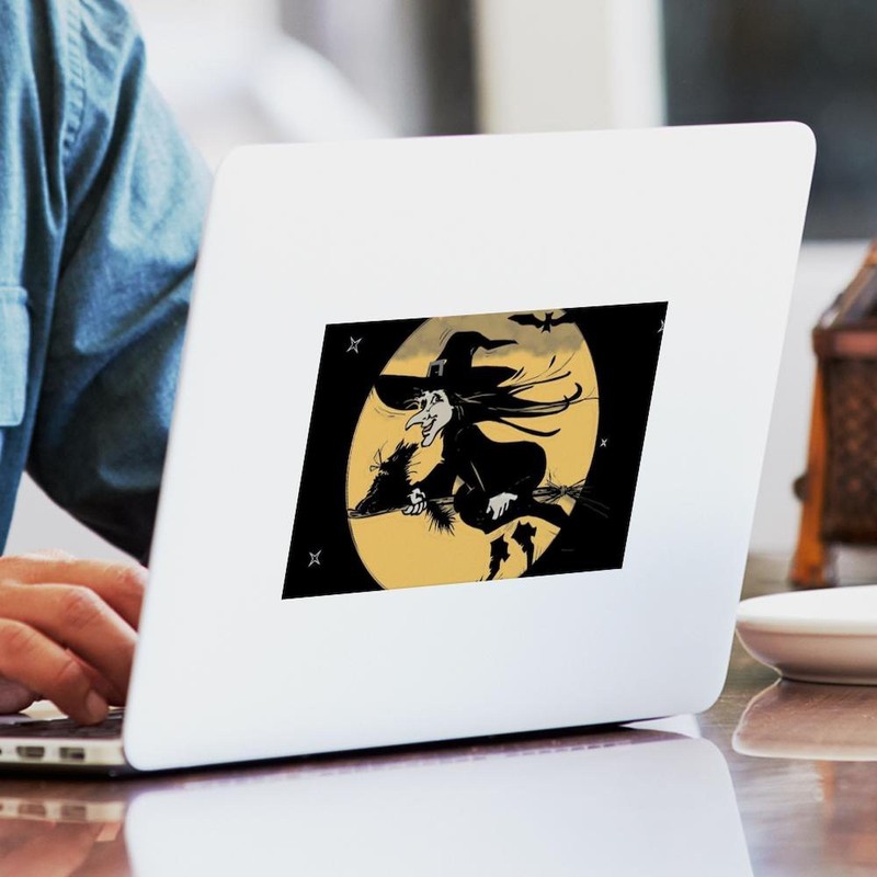 CafePress Wicked Witch Sticker Rectangle Bumper Sticker Car Decal