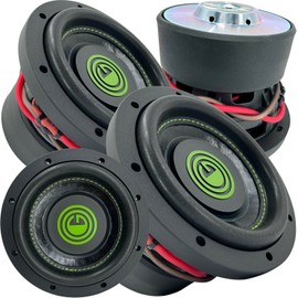 Gravity 2X 6.5 Inch 600 Watt Car Audio Subwoofer w/ 4 Ohm DVC 6.5" Sub Pair - Feature Dual Voice Coil, Thick Magnet, Design for Car, ATV, Van, High Performance Car Show