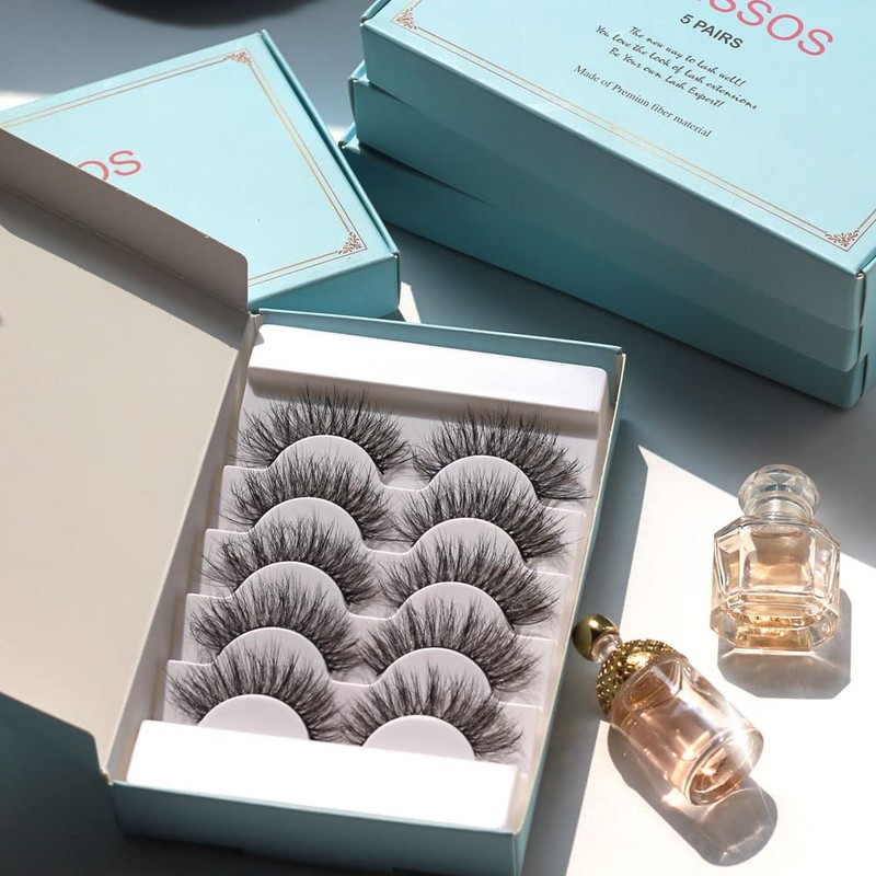 Akissos Naturlook Classic Eyelashes 6DD 5 Pairs Fluffy False Eyelashes