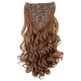 PRETTYSHOP XXL 60 cm Set of 8 Clip-In Extensions Hair Extensions