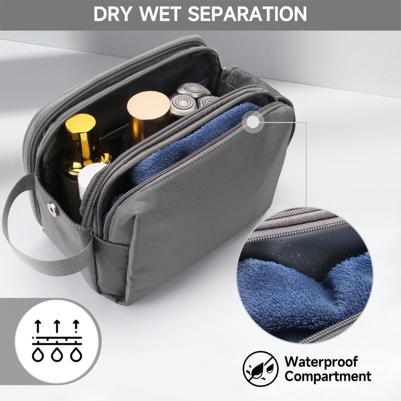 WIBKAE Toiletry Bag for Men, Travel Toiletry Organizer makeup Water-resistant